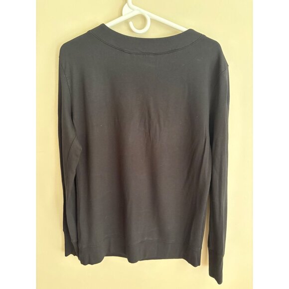 Athleta Studio Zip Boatneck Casual Top Zip Shoulder Details Size Small Tall - Picture 9 of 14